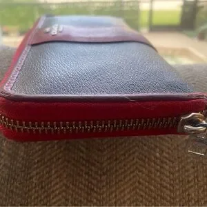 Coach Black and Red Leather Long Wallet s-l400.jpg main image 2